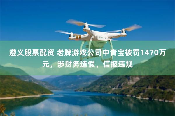 遵义股票配资 老牌游戏公司中青宝被罚1470万元，涉财务造假、信披违规
