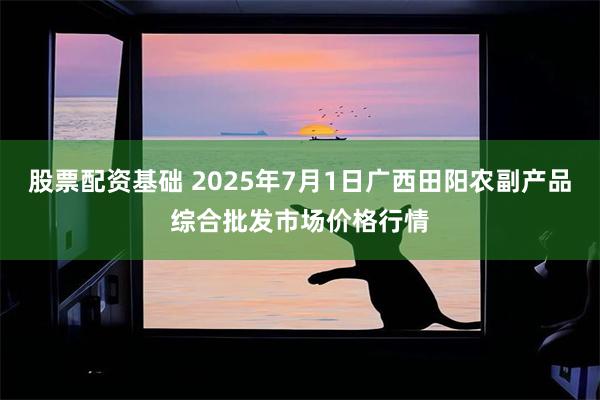 股票配资基础 2025年7月1日广西田阳农副产品综合批发市场价格行情